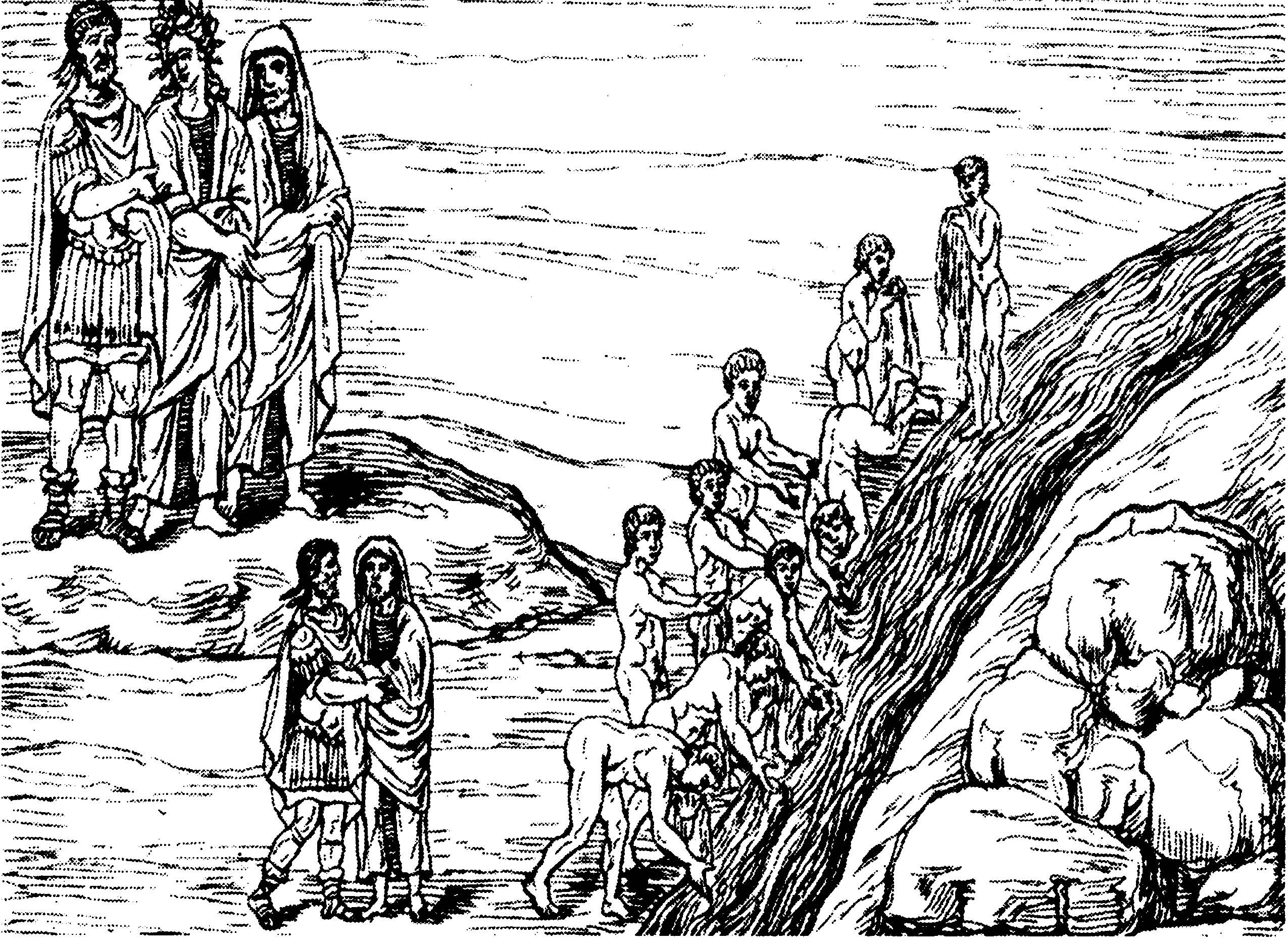 Aeneas and Anchises at the river Lethe